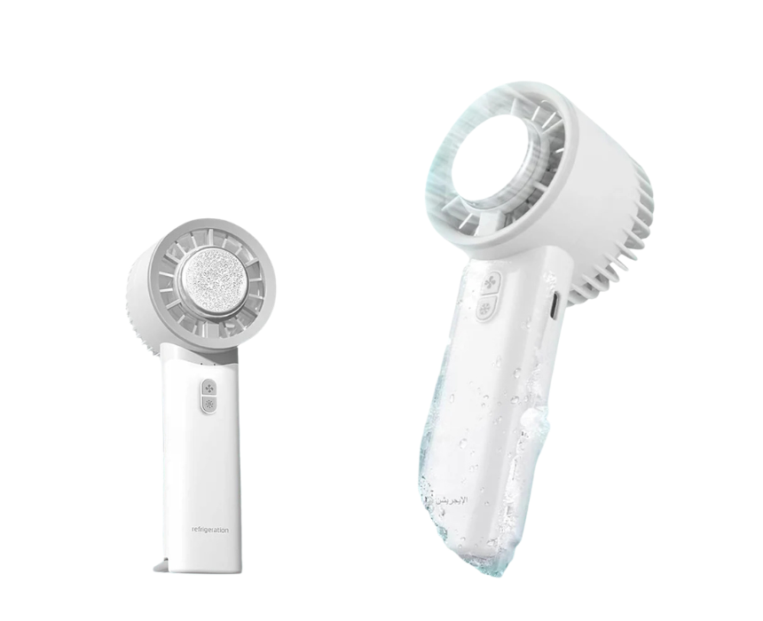 4 Huacorp Portable Handheld Cooling Fan In White - Image 1
