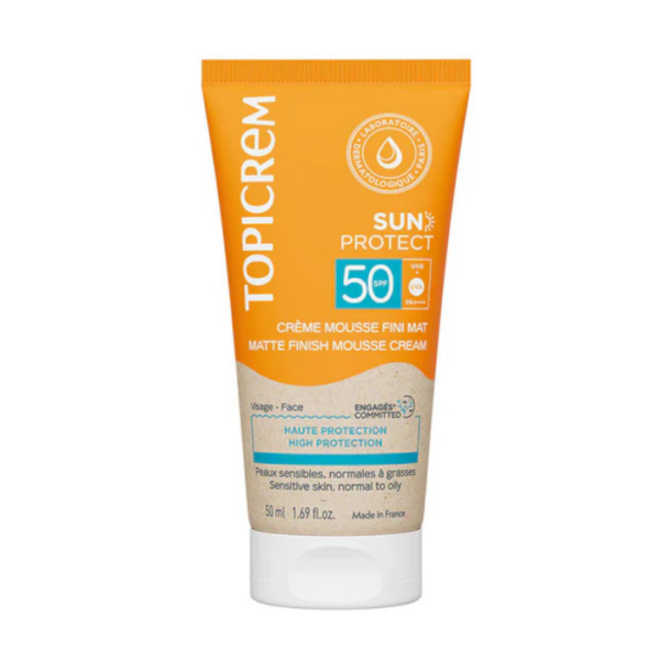 Topicrem Sun Protect Matte Finish Mousse Cream SPF50