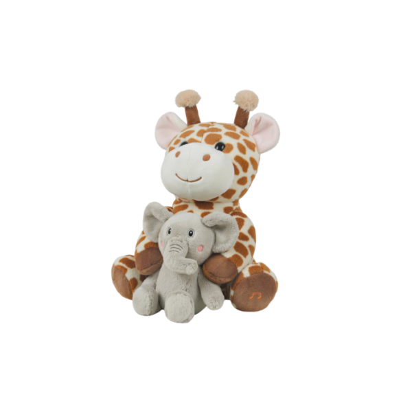 Cute Giraffe with Elephant Interactive Singing Plush
