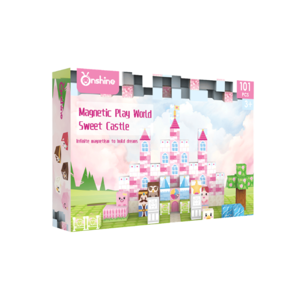 Magnetic Play World Sweet Castle Minecraft Building Blocks 101 Peices