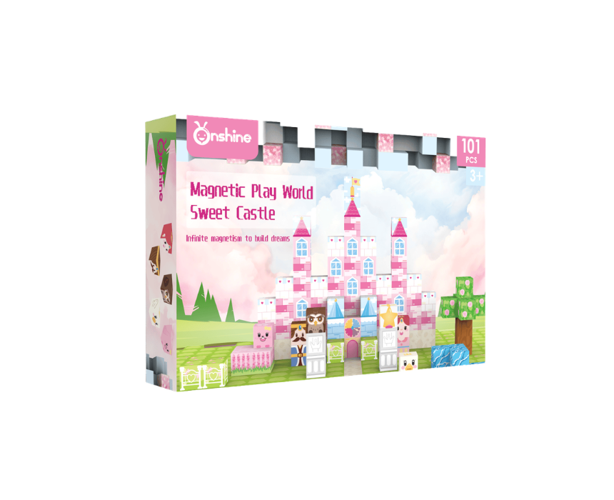 42 Magnetic Play World Sweet Castle Minecraft Building Blocks 101 Peices - Image 1