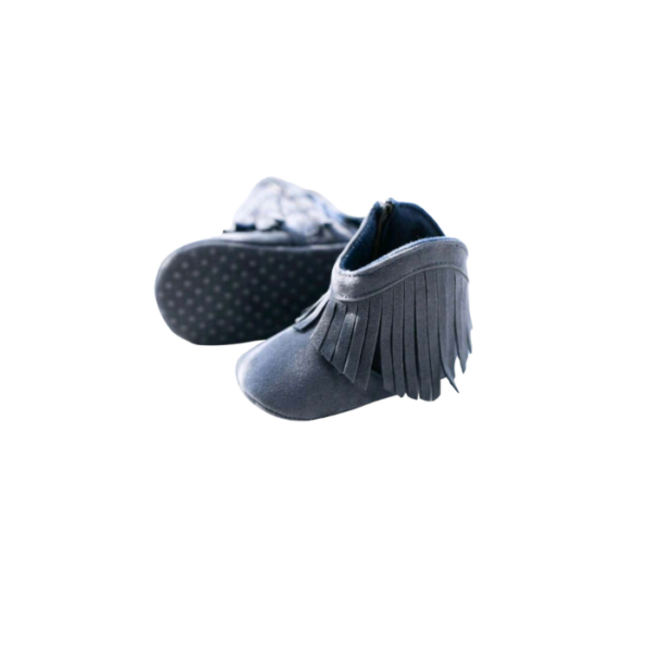 Cowboy Style Ankle Boots Navy Blue