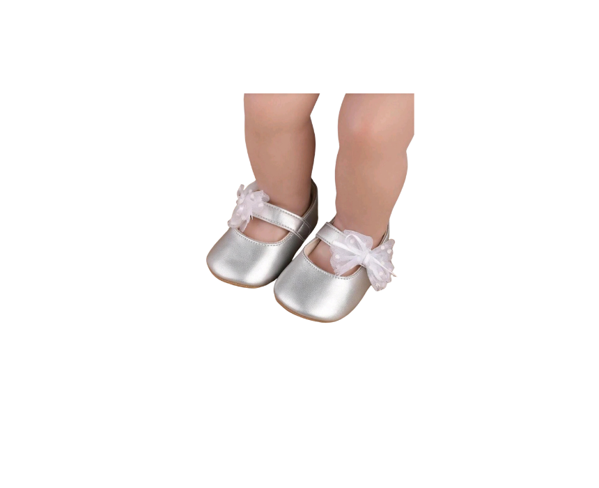 429 Silver Tulle Shimmer Mary Janes - Image 1
