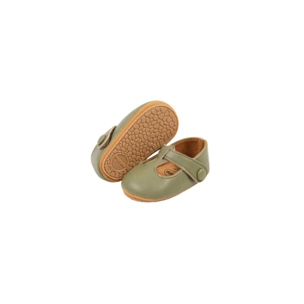 T-Strap Ballerina Olive Green