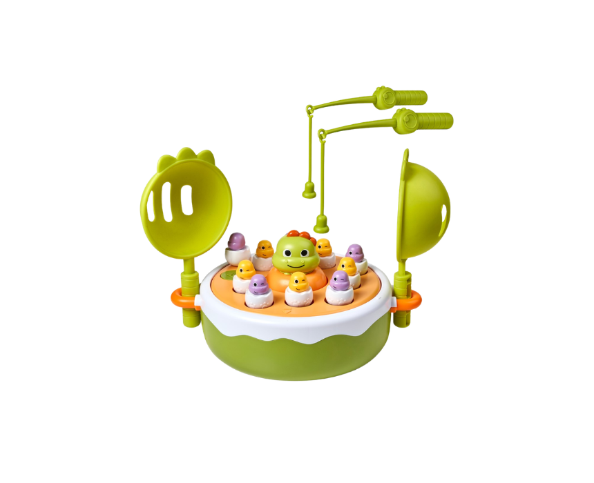 45 4 IN 1 Educational Magnetic Fishing Game Pop Up Board Dinosaur Toy - Image 1