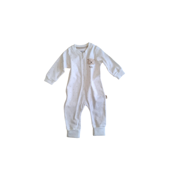 Zippered Romper Bear 100% Organic Cotton
