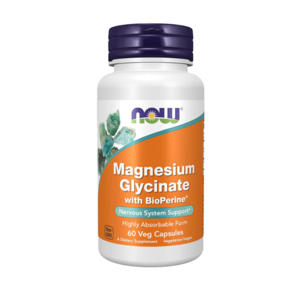 NOW Foods Magnesium Glycinate With BioPerine Capsules