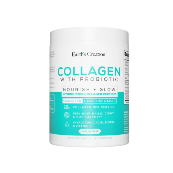 Earths Creation Grass Fed Collagen With Probiotic