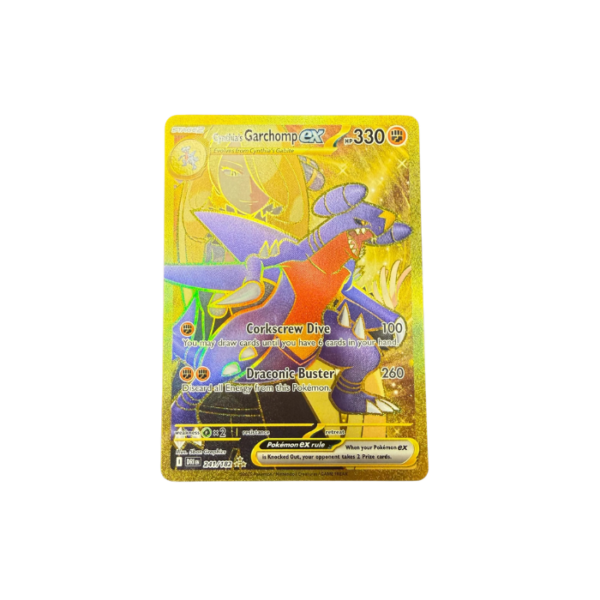 Cynthia's Garchomp ex Gold Hyper Rare Pokemon Card