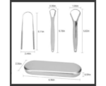 Stainless Steel Tongue Scraper Oral Cleaner Kit - Image 