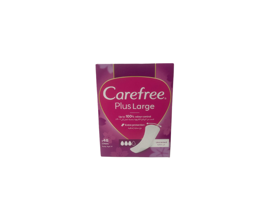 505 Large Plus Unscented Pads Carefree - Image 1