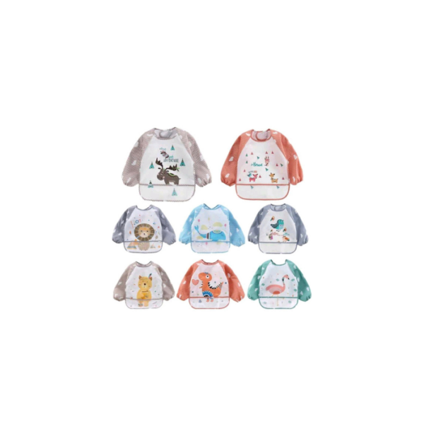 Waterproof Bibs Long Sleeve Animals
