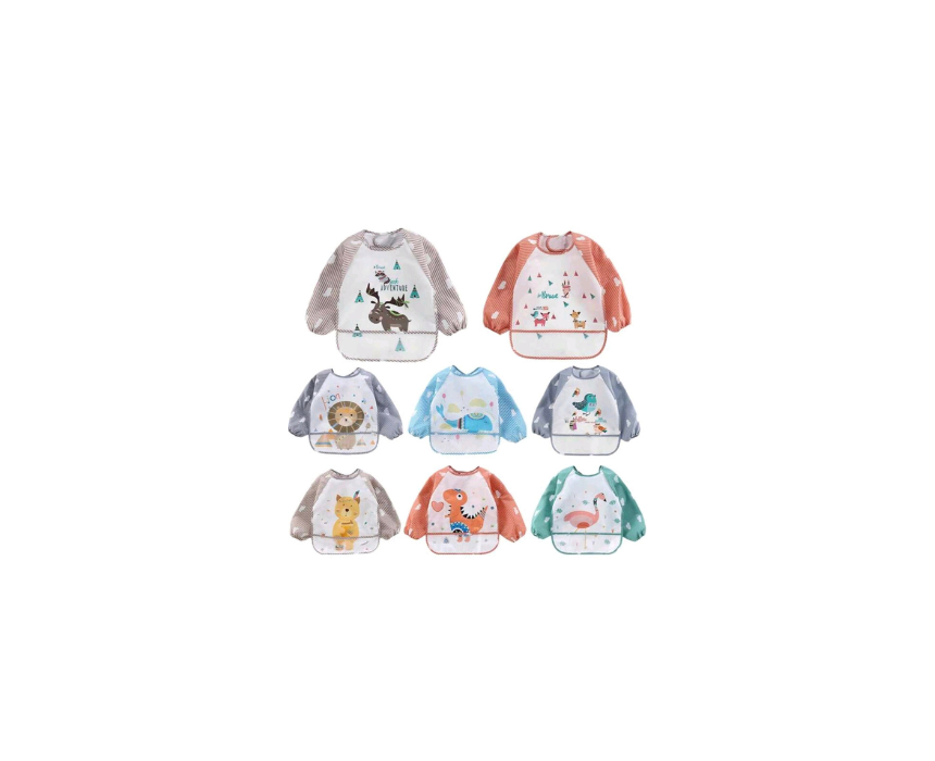 512 Waterproof Bibs Long Sleeve Animals - Image 1