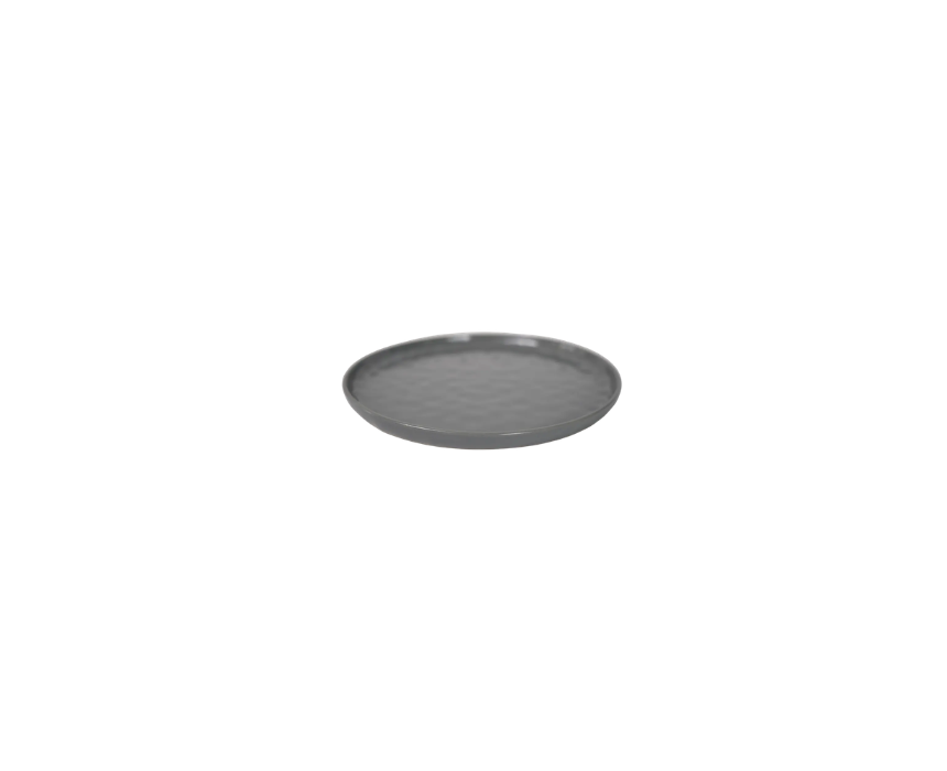 52 Set of 6 Gray Sand Dimpled Japanese Style Small Plate - Image 1