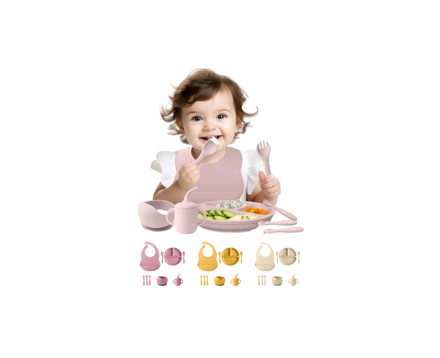537 Silicone Tableware Set 9 Peices - Image 1