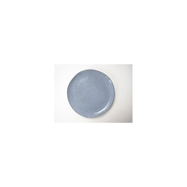 Set of 6 Blue Grid Small Plate