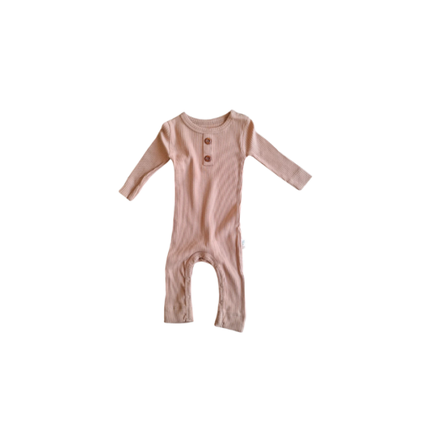 Long Sleeve Romper Salmon