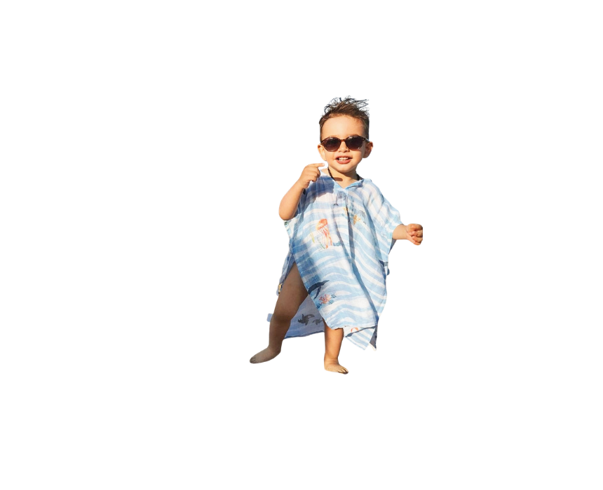 562 Muslin Hooded Poncho - Image 1