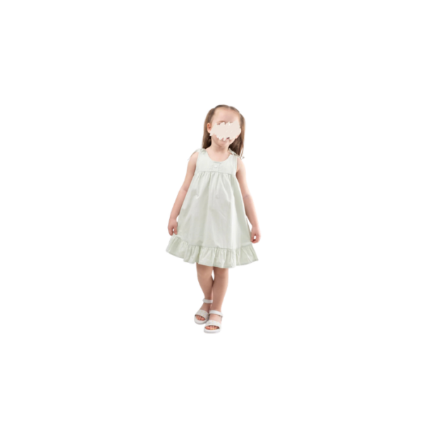 Sleeveless Summer Dress Pink and Green