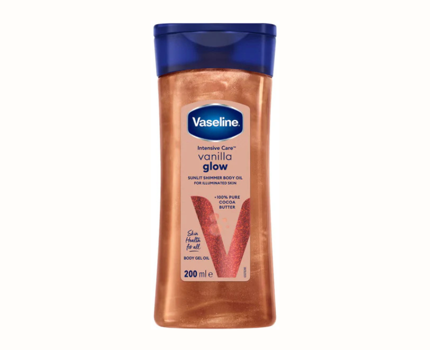 57 Vaseline Vanilla Glow Sunlit Shimmer Body Gel Oil - Image 1