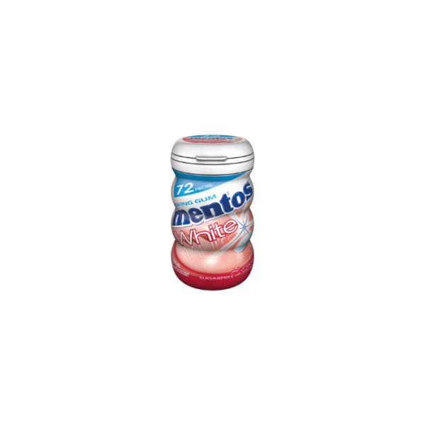 Gum White Strawberry Mentos 72 Pieces
