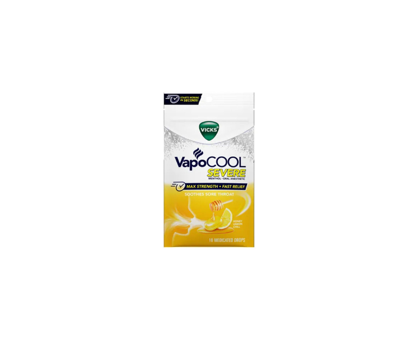 580 Honey & Lemon Drops Vapocool Vicks 18 Pieces - Image 1