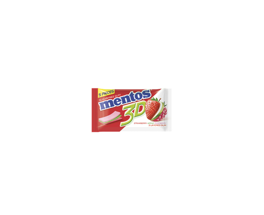 587 Gum 3D Strawberry Apple Raspberry Mentos - Image 1