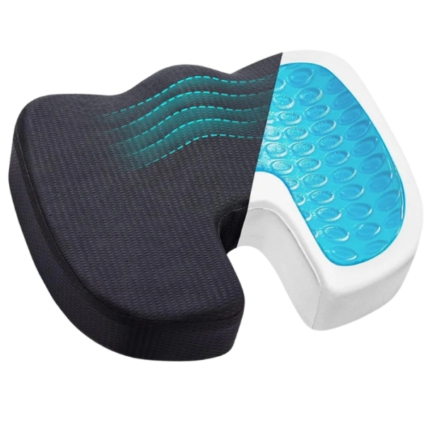 Seat Cushion Orthopedic Memory Foam With Cooling Gel Butt Pillow