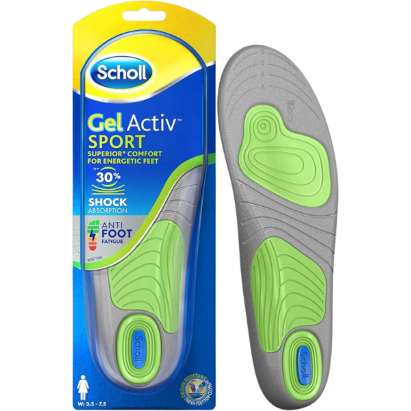 Scholl Insoles Mens Sport Gel Active UK Shoe