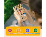 Montessori Wooden Busy Board LED Light Switches Sensory Toy - Image 