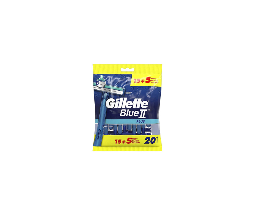 612 Razors Blue 2 Plus Gillette 20 Pieces - Image 1