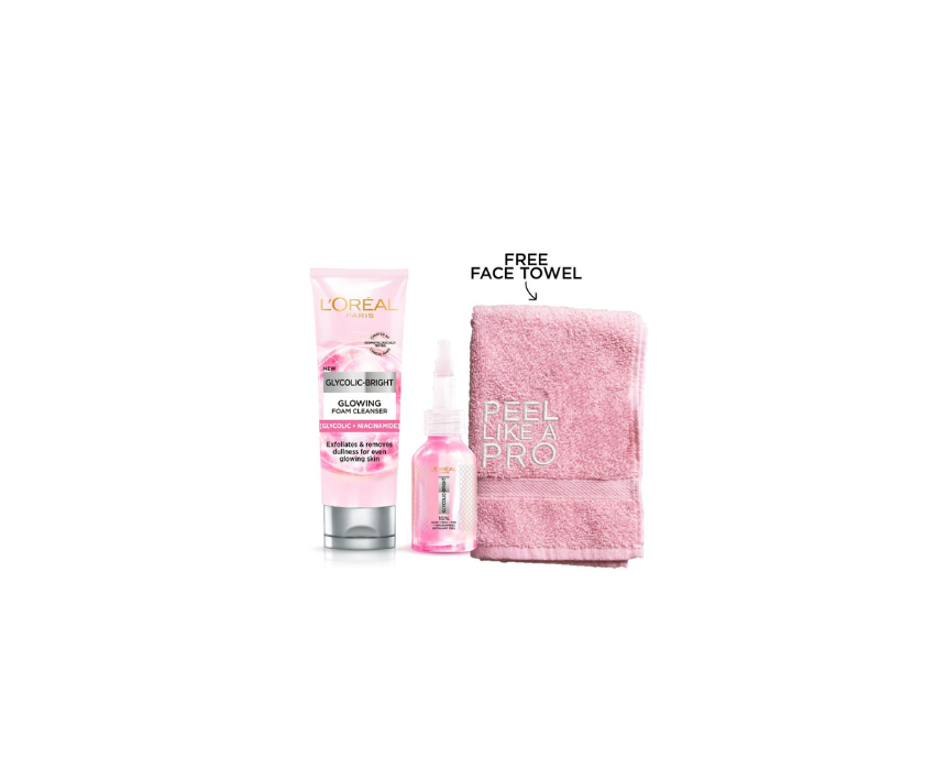 62 Glowing Foam Cleanser + Free Peel L’Oreal Paris - Image 1