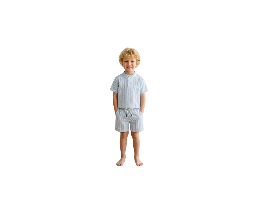 63 Baby Blue Knitted Set Kids - Image 1