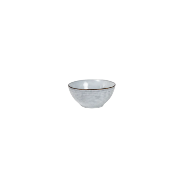Set of 6 Blue Gridded Bowls