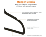 Velvet Non Slip Clothes Hangers - Image 