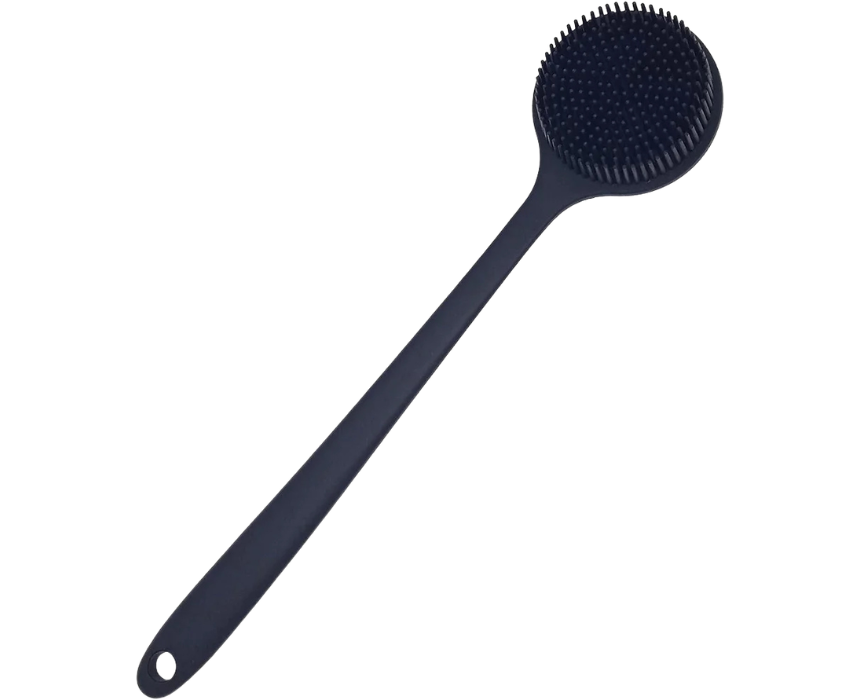 7 Long Handle Back Scrubber In Black - Image 1