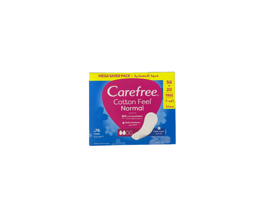 709 Cotton Feel Pantyliners Fresh Carefree - Image 1