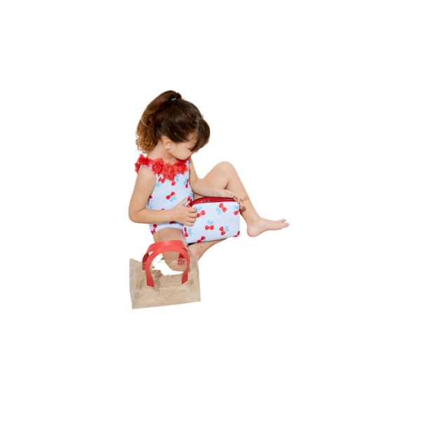 Cherry Swimsuit + Bag Kids