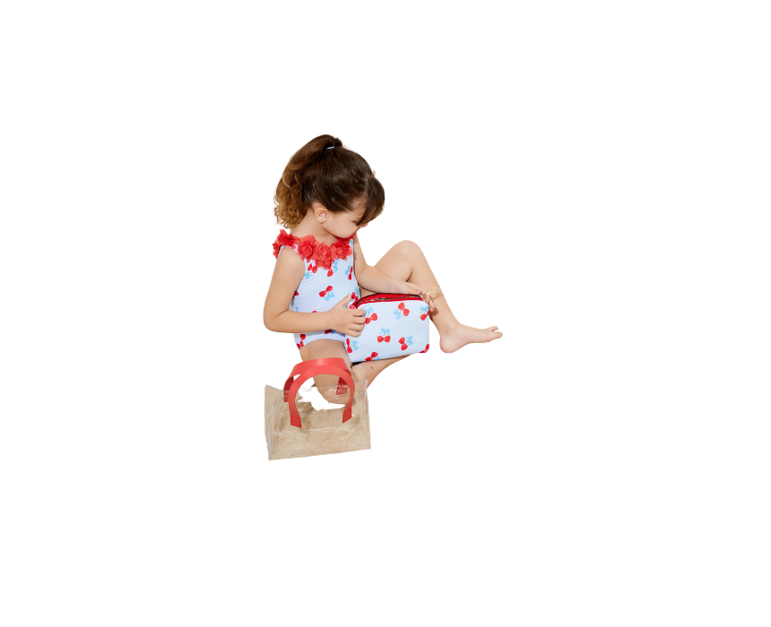 72 Cherry Swimsuit + Bag Kids - Image 1