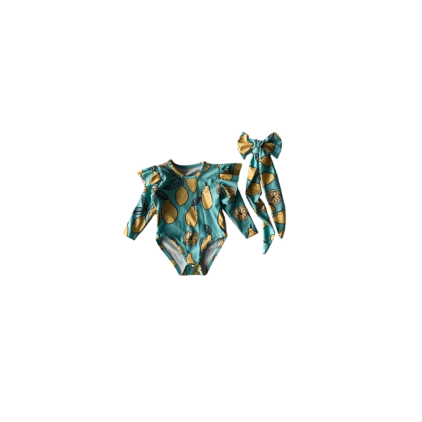Mediterranean Lemon Swimsuit Babies