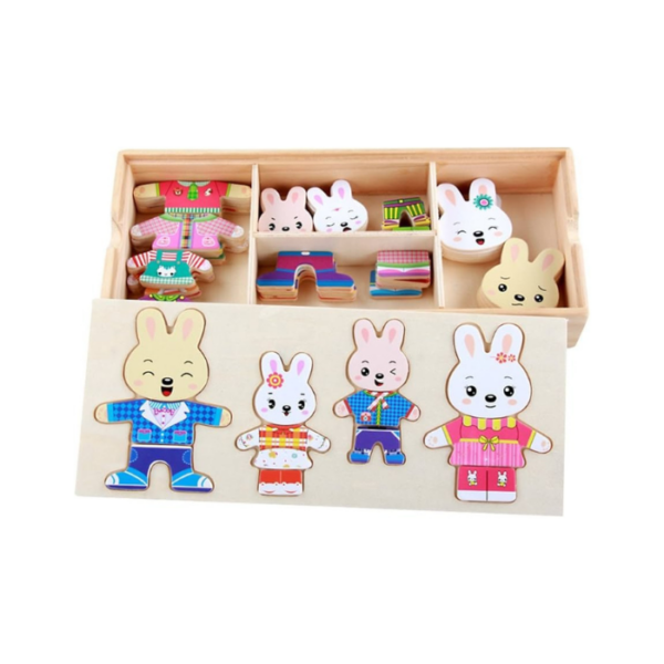 Educational Wooden Dress-up facial Expressions Puzzle