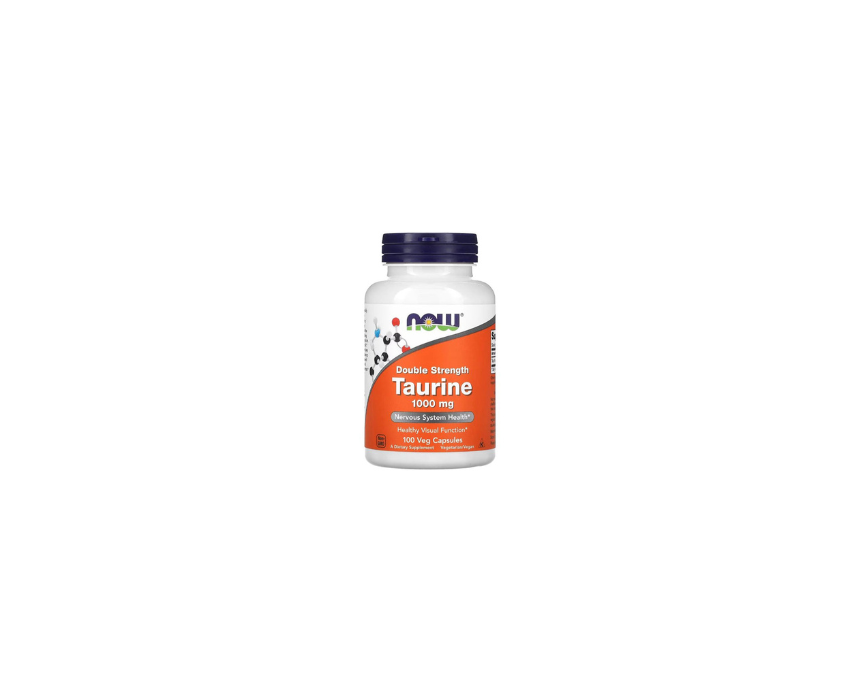 770 Taurine Double Strength 1000 mg Now 100 Capsules - Image 1