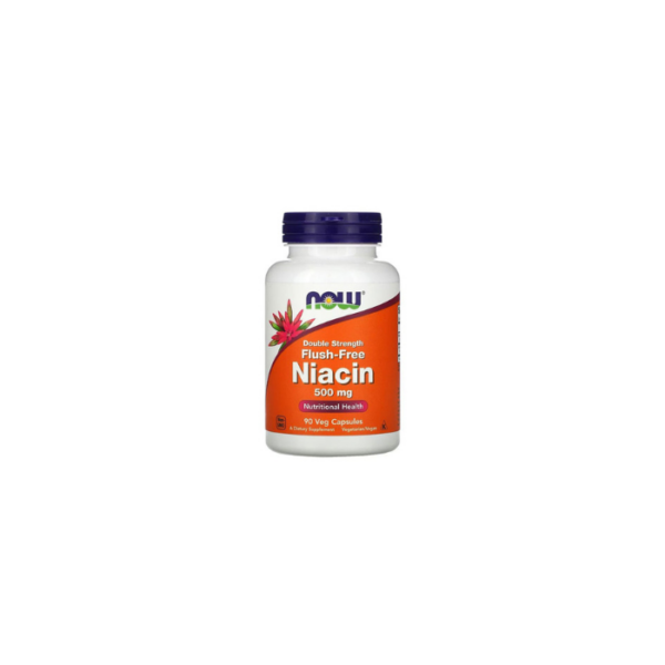 Niacin Flush‑Free Double Strength 500 mg Now 90 Capsules