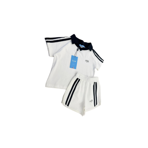 White Polo Stripe Set LaCiel