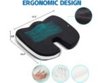 Seat Cushion Orthopedic Memory Foam With Cooling Gel Butt Pillow - Image 