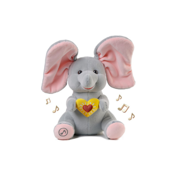 Animated Peekaboo Elephant Interactive Singing Plush Toy