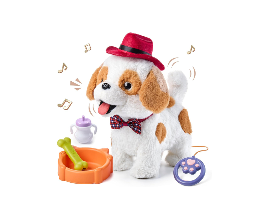 91 Singing Walking Brown Puppy Set - Image 1