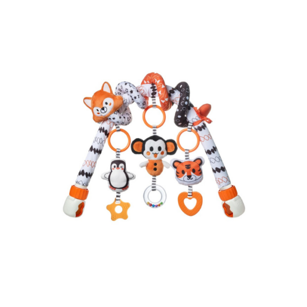 2 in 1 High-Contrast Fox Baby Arch Toy & Spiral Toy