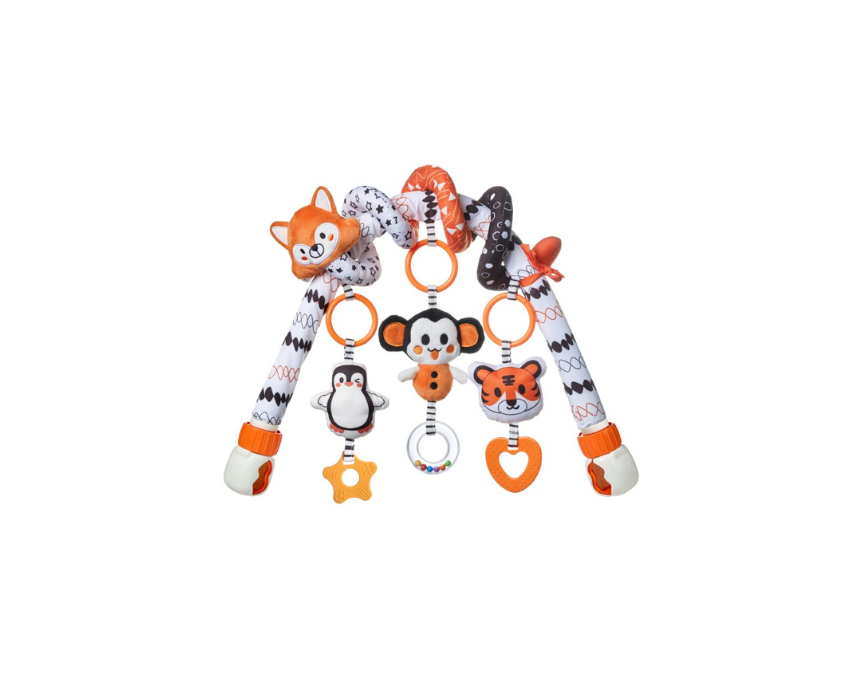 92 2 in 1 High-Contrast Fox Baby Arch Toy & Spiral Toy - Image 1