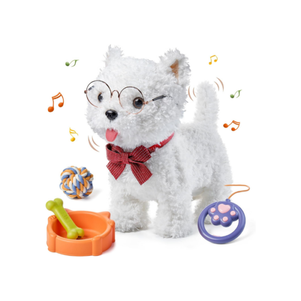 Singing Walking White Puppy Set